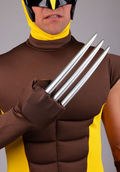 Men's Premium Marvel X-Men Brown Wolverine Costume - US 3693