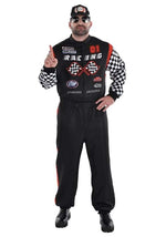 Plus Size Race Car Driver Racing Jumpsuit Costume for Men - US 3454