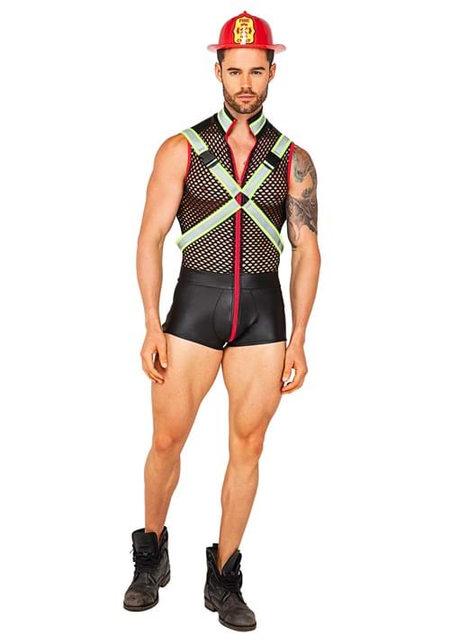 Sexy Fireman Fever Costume for Men - US 9235