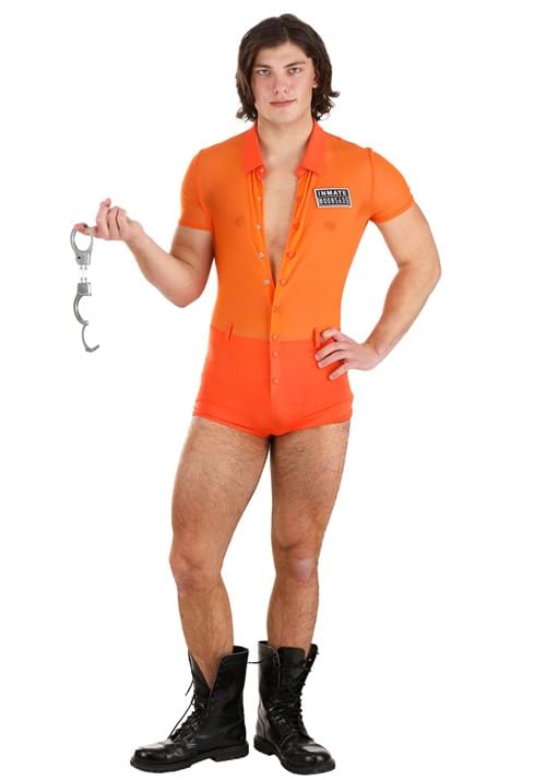 Sexy Orange Prisoner Costume for Men - US 5903