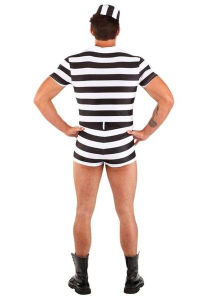 Sexy Men's Striped Prisoner Costume - US 2663