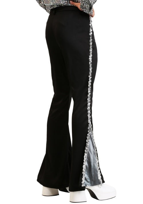 Men's Silver Sequin Costume Disco Pants - US 8283