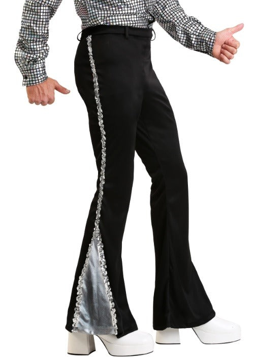 Men's Silver Sequin Costume Disco Pants - US 8283