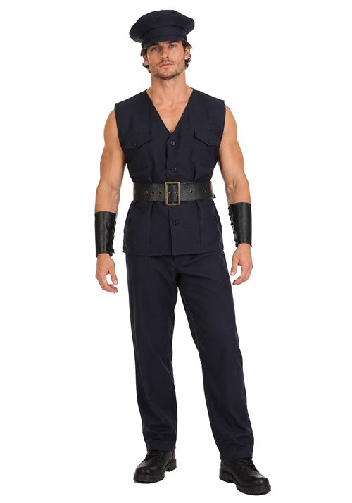 Men's Sleeveless Police Outfit Costume - US 9925