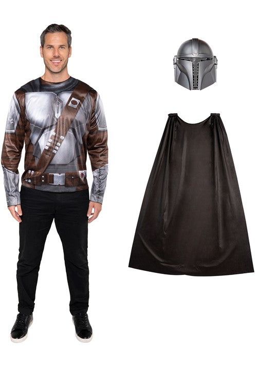 Men's Star Wars The Mandalorian Costume Top with Mask - US 6098