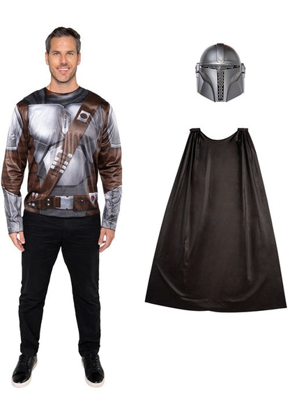 Men's Star Wars The Mandalorian Costume Top with Mask - US 6098