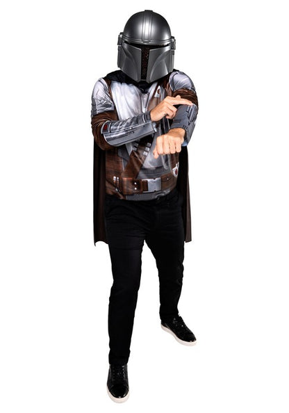 Men's Star Wars The Mandalorian Costume Top with Mask - US 6098