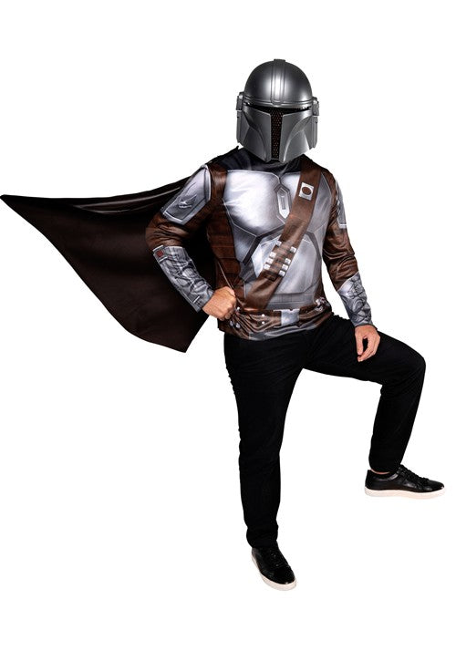 Men's Star Wars The Mandalorian Costume Top with Mask - US 6098