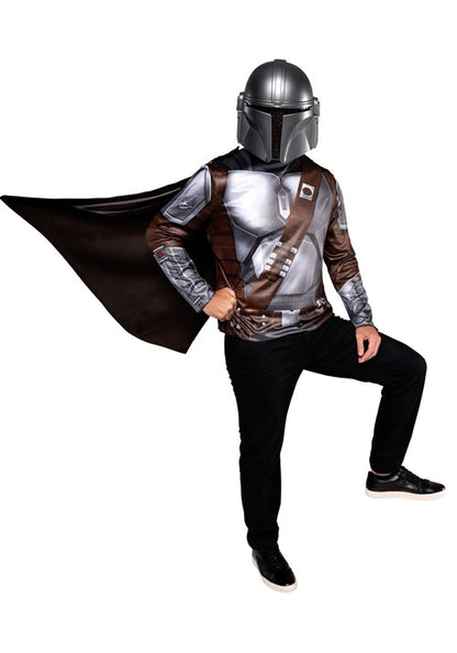 Men's Star Wars The Mandalorian Costume Top with Mask - US 6098