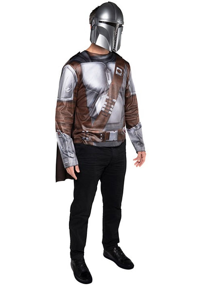 Men's Star Wars The Mandalorian Costume Top with Mask - US 6098