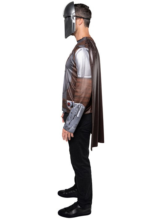 Men's Star Wars The Mandalorian Costume Top with Mask - US 6098