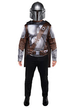 Men's Star Wars The Mandalorian Costume Top with Mask - US 6098