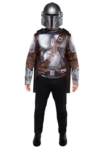 Men's Star Wars The Mandalorian Costume Top with Mask - US 6098