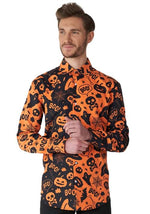 Suitmeister Button Up Halloween Icon Shirt for Men - US 1632