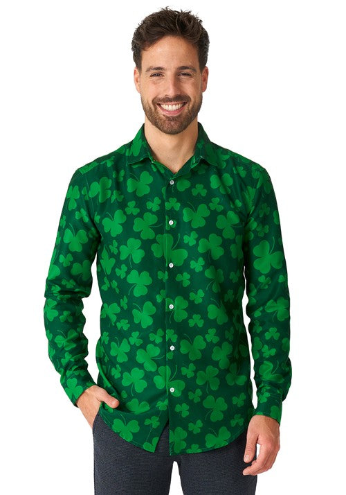Mens Suitmeister Button Up St. Pats Green Shirt - US 9707
