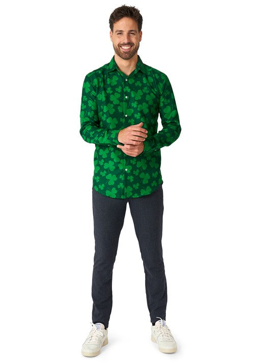 Mens Suitmeister Button Up St. Pats Green Shirt - US 9707