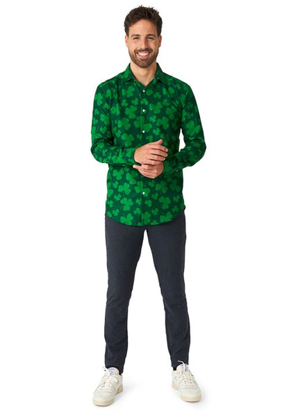Mens Suitmeister Button Up St. Pats Green Shirt - US 9707