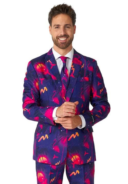 Suitmeister Retro Neon Navy Suit for Men - US 5042