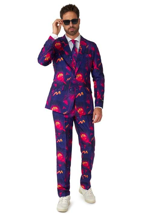 Suitmeister Retro Neon Navy Suit for Men - US 5042