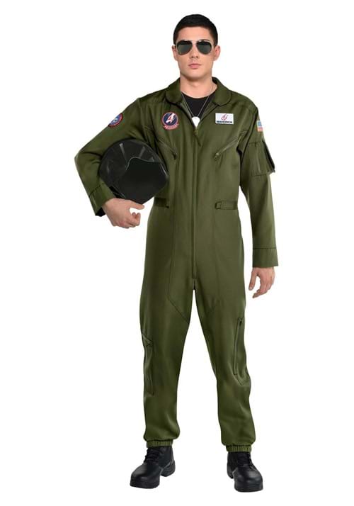 Men's Top Gun Movie Flight Uniform Costume - US 5427