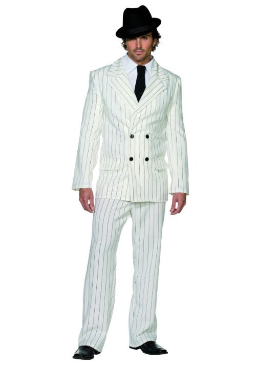 Men's White Gangster Costume - US 4275