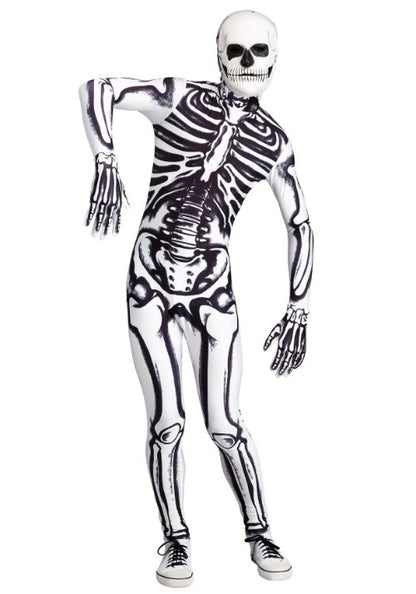 Men's White Skeleton Costume - US 7066