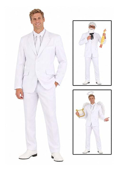 Men's White Suit Costume - US 9227