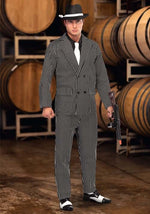 Men's Wide Pin Stripe Gangster Costume - US 4446