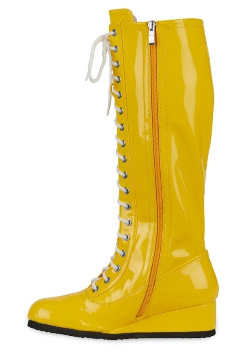 Men's Yellow Wrestling Boots - US 6125