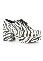 Zebra Hologram Pimp Shoes for Men - US 0924