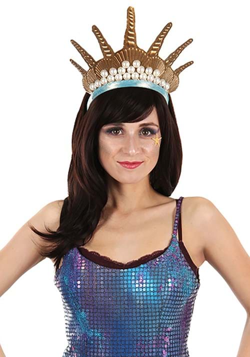 Mermaid Queen Pearl Crown Costume Headband - US 1064