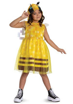 Minecraft Bee Girl's Hooded Costume Dress - US 7298