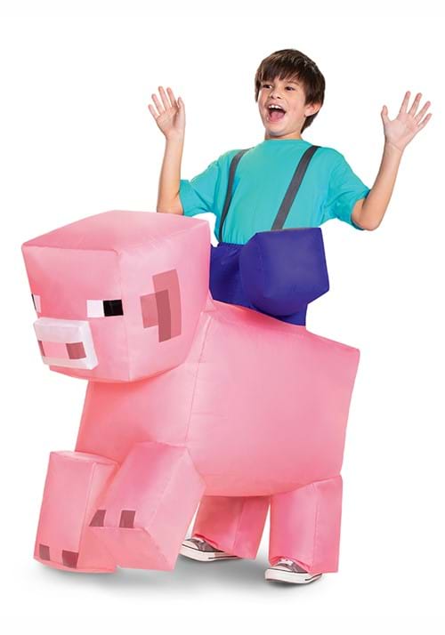 Minecraft Ride-On Inflatable Pig Kid's Costume - US 1892