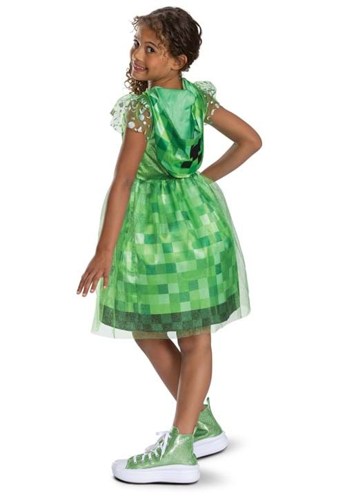 Minecraft Creeper Girl's Hooded Costume Dress - US 1244