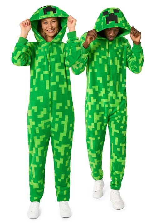 Adult Opposuits Minecraft Creeper Costume Onesie - US 1285