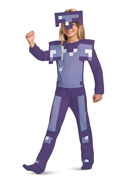 Kid's Minecraft Enchanted Diamond Armor Costume - US 2356