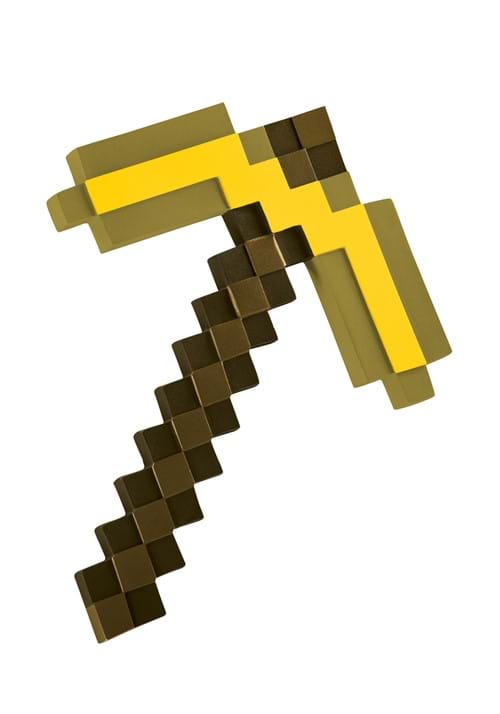 Gold Minecraft Pickaxe Tool Accessory - US 9456