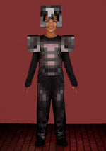 Minecraft Netherite Armor Jumpsuit Kid's Video Game Costume - US 7134