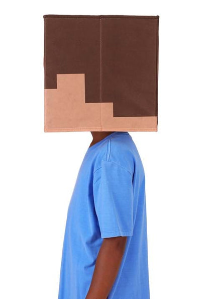 Adult Minecraft Steve Block Head Accessory - US 4793