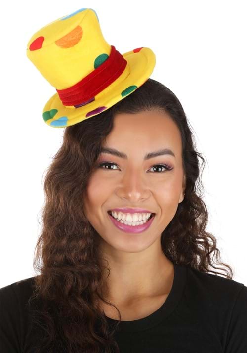 Mini Yellow Clown Top Hat for Adults - US 7315