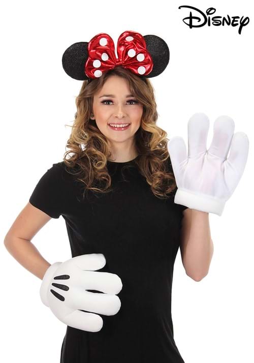 Minnie Glitter Headband & Gloves Set - US 7636