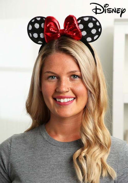 Disney Minnie Mouse Sequined Ears Costume Headband - US 7097