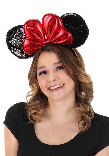 Disney Minnie Sequin Ears Red Costume Headband - US 0524