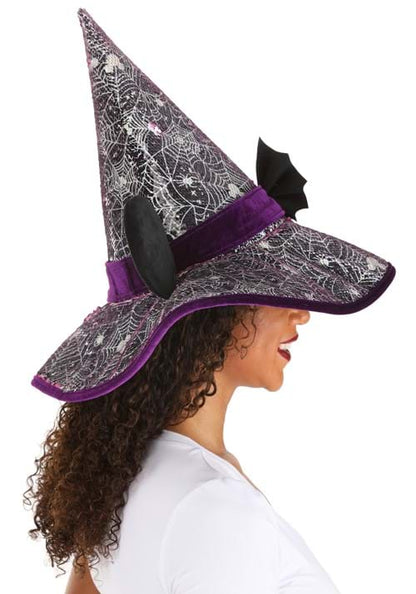 Disney Minnie Mouse Spider Webs Adult Witch Hat - US 3774
