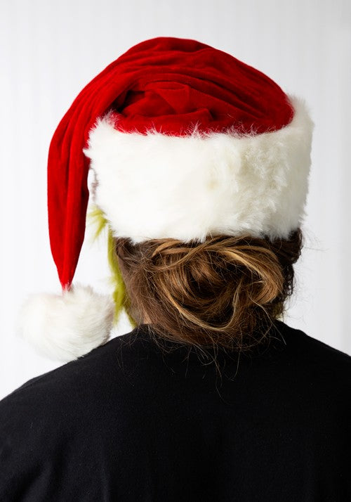 Grinch Costume Hat with Fur Beard - US 8763