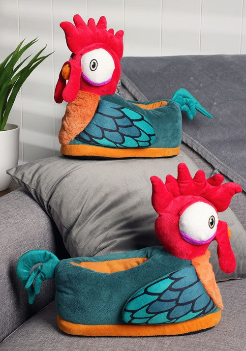 Adult Moana 3D Hei Hei Plush Slippers - US 1691