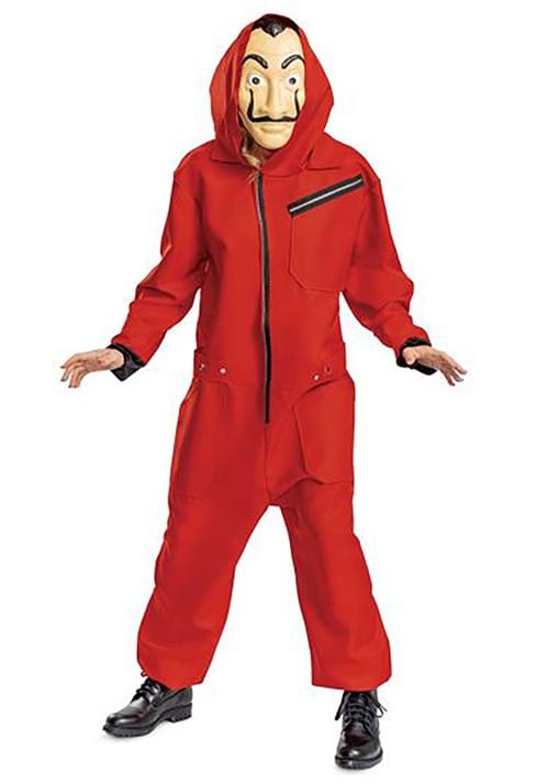 Money Heist Jumpsuit and Mask Costume for Adults - US 3844