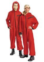 Money Heist Jumpsuit and Mask Costume for Adults - US 3844