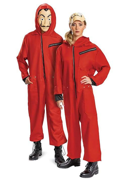 Money Heist Jumpsuit and Mask Costume for Adults - US 3844