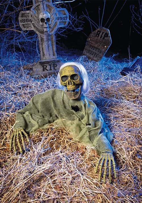 45-Inch Moss Skeleton Grave Breaker Decoration - US 8840